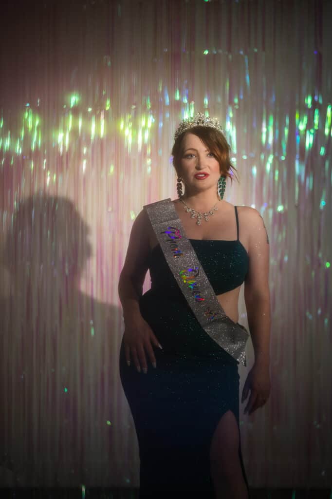 Retro prom queen theme set-up by Lexington KY portrait photographer