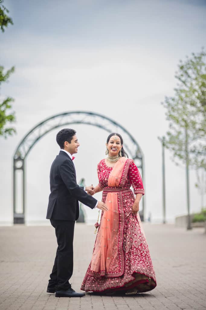 Sana and Kevin dancing during their Nikkah pre-ceremony shoot in Louisville.