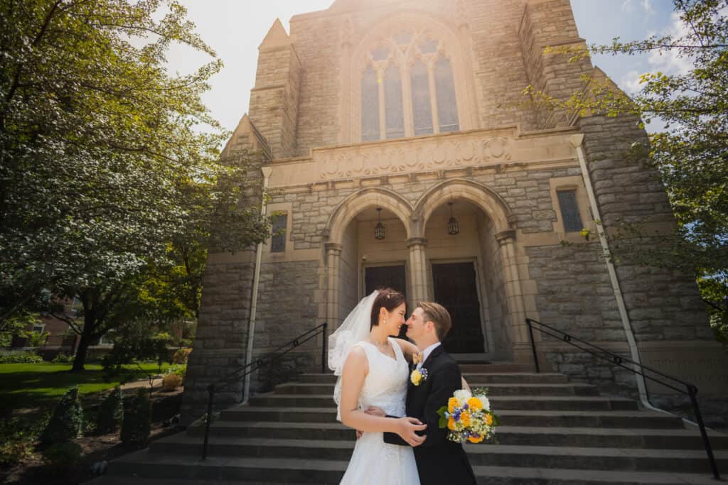 A Micro Wedding In Front Of A Church In Lexington, Ky.