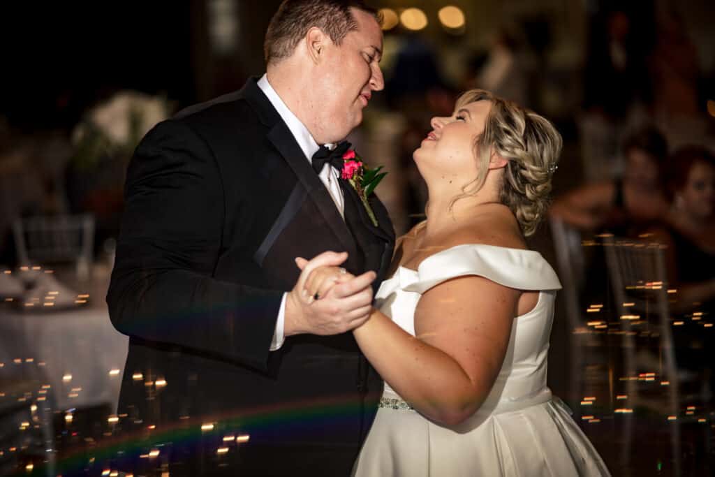first dance at reception at woodhaven country club