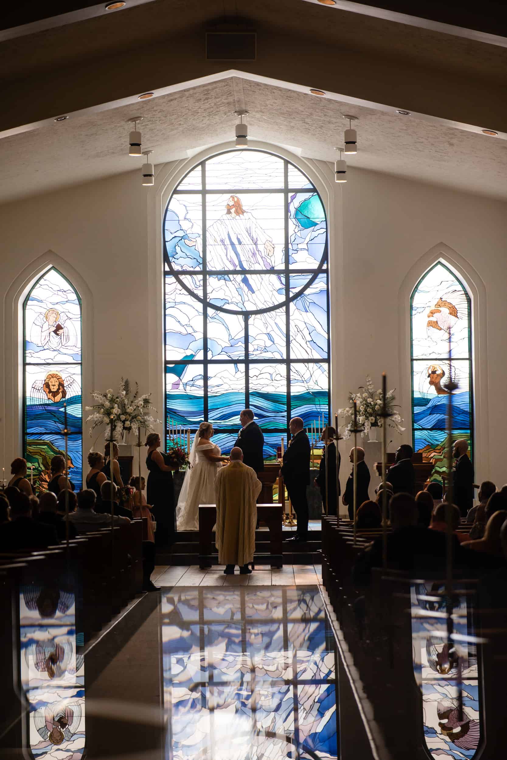 wedding ceremony at ascension catholic church